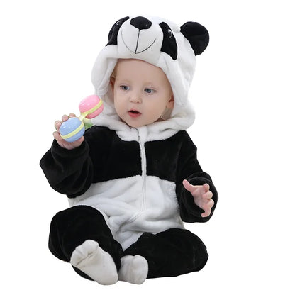 Costumekid  Cozy Winter Baby Romper Hooded Flannel Jumpsuit for Kids