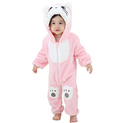 Costumekid  Cozy Winter Baby Romper Hooded Flannel Jumpsuit for Kids